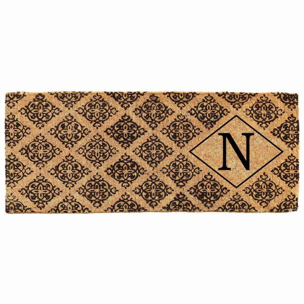 Calloway Mills Monogram Door Mat, Black, Natural, 18 in W x 46 in L 103331846N - main